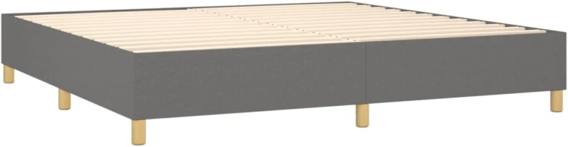 ΚΡΕΒΑΤΙ BOXSPRING ΜΕ ΣΤΡΩΜΑ ΣΚΟΥΡΟ ΓΚΡΙ 200X200 ΕΚ. ΥΦΑΣΜΑΤΙΝΟ 3142682