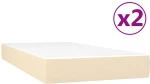 ΚΡΕΒΑΤΙ BOXSPRING ΜΕ ΣΤΡΩΜΑ ΚΡΕΜ 200X200 ΕΚ. ΥΦΑΣΜΑΤΙΝΟ 3144204