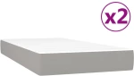 ΚΡΕΒΑΤΙ BOXSPRING ΜΕ ΣΤΡΩΜΑ ΑΝΟΙΧΤΟ ΓΚΡΙ 200X200 ΕΚ. ΥΦΑΣΜΑΤΙΝΟ 3144447