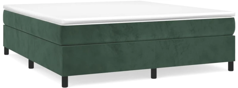 ΚΡΕΒΑΤΙ BOXSPRING ΜΕ ΣΤΡΩΜΑ ΣΚΟΥΡΟ ΠΡΑΣΙΝΟ 200X200ΕΚ. ΒΕΛΟΥΔΙΝΟ 3144702
