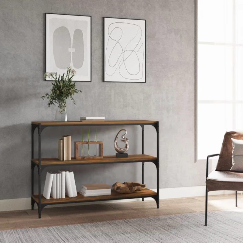 ΒΙΒΛΙΟΘΗΚΗ ΚΑΠΝΙΣΤΗ ΔΡΥΣ 100X33X70,5 ΕΚ. ΕΠΕΞ. ΞΥΛΟ & ΑΤΣΑΛΙ 819354