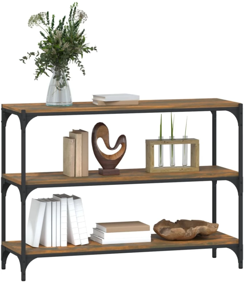ΒΙΒΛΙΟΘΗΚΗ ΚΑΠΝΙΣΤΗ ΔΡΥΣ 100X33X70,5 ΕΚ. ΕΠΕΞ. ΞΥΛΟ & ΑΤΣΑΛΙ 819354
