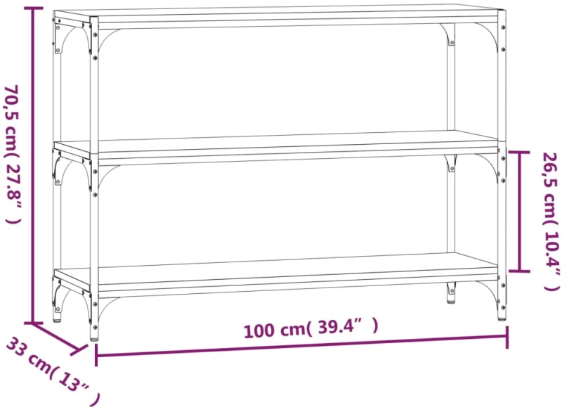 ΒΙΒΛΙΟΘΗΚΗ ΚΑΠΝΙΣΤΗ ΔΡΥΣ 100X33X70,5 ΕΚ. ΕΠΕΞ. ΞΥΛΟ & ΑΤΣΑΛΙ 819354