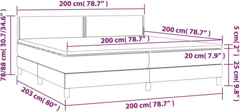 ΚΡΕΒΑΤΙ BOXSPRING ΜΕ ΣΤΡΩΜΑ & LED ΣΚ. ΠΡΑΣΙΝΟ 200X200ΕΚ ΒΕΛΟΥΔΟ 3134366