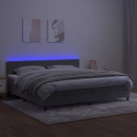 ΚΡΕΒΑΤΙ BOXSPRING ΜΕ ΣΤΡΩΜΑ & LED ΑΝ.ΓΚΡΙ 200X200 ΕΚ. ΒΕΛΟΥΔΙΝΟ 3134303