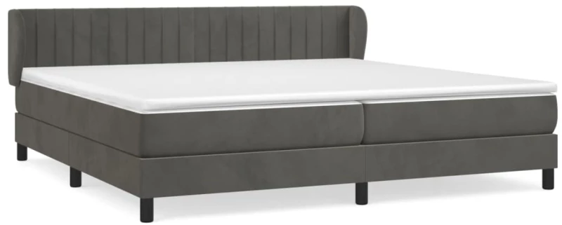 ΚΡΕΒΑΤΙ BOXSPRING ΜΕ ΣΤΡΩΜΑ ΣΚΟΥΡΟ ΓΚΡΙ 200X200 ΕΚ. ΒΕΛΟΥΔΙΝΟ 3127632