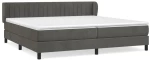 ΚΡΕΒΑΤΙ BOXSPRING ΜΕ ΣΤΡΩΜΑ ΣΚΟΥΡΟ ΓΚΡΙ 200X200 ΕΚ. ΒΕΛΟΥΔΙΝΟ 3127632