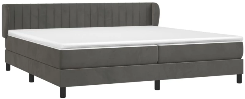 ΚΡΕΒΑΤΙ BOXSPRING ΜΕ ΣΤΡΩΜΑ ΣΚΟΥΡΟ ΓΚΡΙ 200X200 ΕΚ. ΒΕΛΟΥΔΙΝΟ 3127632
