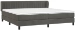 ΚΡΕΒΑΤΙ BOXSPRING ΜΕ ΣΤΡΩΜΑ ΣΚΟΥΡΟ ΓΚΡΙ 200X200 ΕΚ. ΒΕΛΟΥΔΙΝΟ 3127632