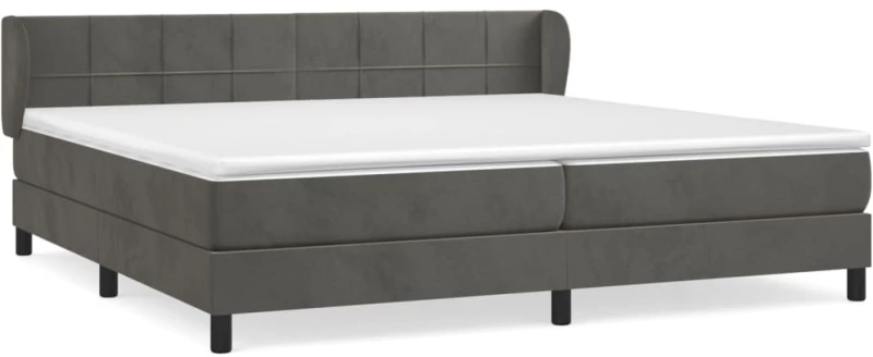 ΚΡΕΒΑΤΙ BOXSPRING ΜΕ ΣΤΡΩΜΑ ΣΚΟΥΡΟ ΓΚΡΙ 200X200 ΕΚ. ΒΕΛΟΥΔΙΝΟ 3127512