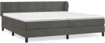 ΚΡΕΒΑΤΙ BOXSPRING ΜΕ ΣΤΡΩΜΑ ΣΚΟΥΡΟ ΓΚΡΙ 200X200 ΕΚ. ΒΕΛΟΥΔΙΝΟ 3127512