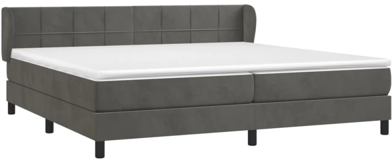ΚΡΕΒΑΤΙ BOXSPRING ΜΕ ΣΤΡΩΜΑ ΣΚΟΥΡΟ ΓΚΡΙ 200X200 ΕΚ. ΒΕΛΟΥΔΙΝΟ 3127512