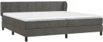 ΚΡΕΒΑΤΙ BOXSPRING ΜΕ ΣΤΡΩΜΑ ΣΚΟΥΡΟ ΓΚΡΙ 200X200 ΕΚ. ΒΕΛΟΥΔΙΝΟ 3127512