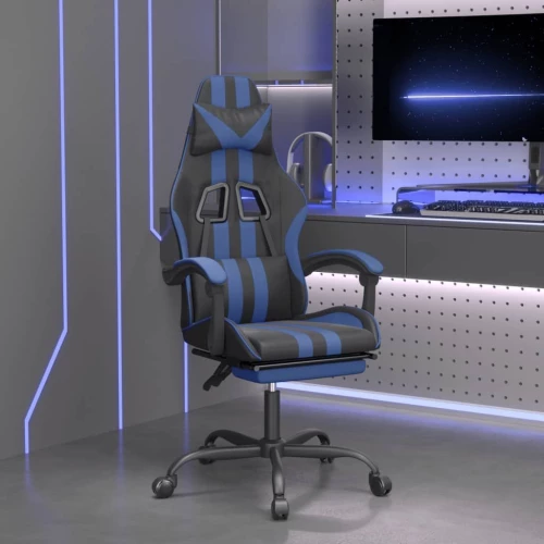 ΚΑΡΕΚΛΑ GAMING ΠΕΡΙΣΤΡ. ΥΠΟΠΟΔΙΟ ΜΑΥΡΟ & ΜΠΛΕ ΣΥΝΘΕΤΙΚΟ ΔΕΡΜΑ 349531