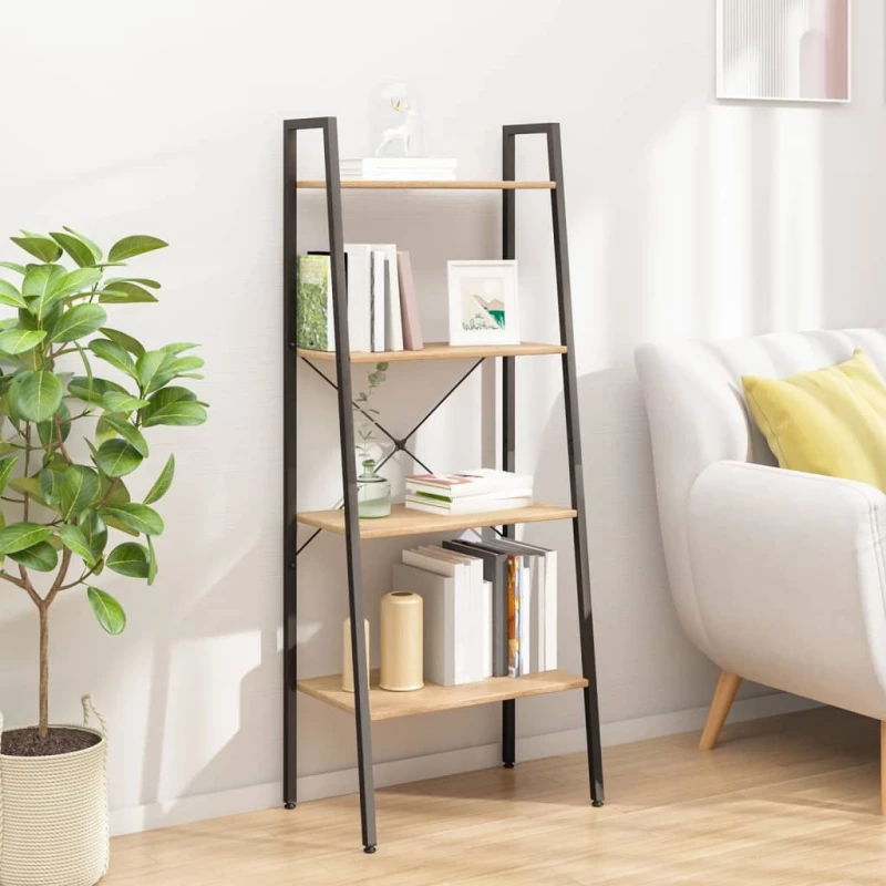 ΡΑΦΙΕΡΑ 4 ΕΠΙΠΕΔΩΝ ΑΝΟΙΧΤΟ ΚΑΦΕ & ΜΑΥΡΟ 56 X 35 X 140 ΕΚ. 336364