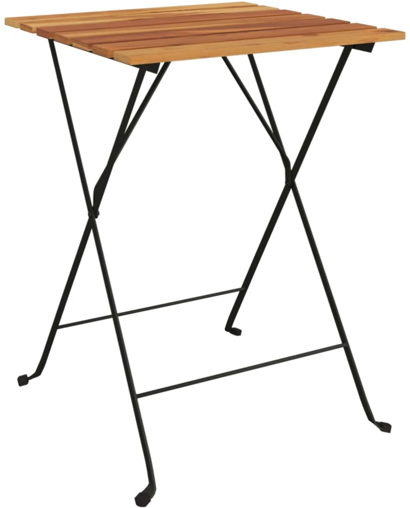 ΤΡΑΠΕΖΙ BISTRO ΠΤΥΣΣΟΜ. 55X54X71 ΕΚ. ΜΑΣΙΦ ΞΥΛΟ TEAK & ΑΤΣΑΛΙ 319978