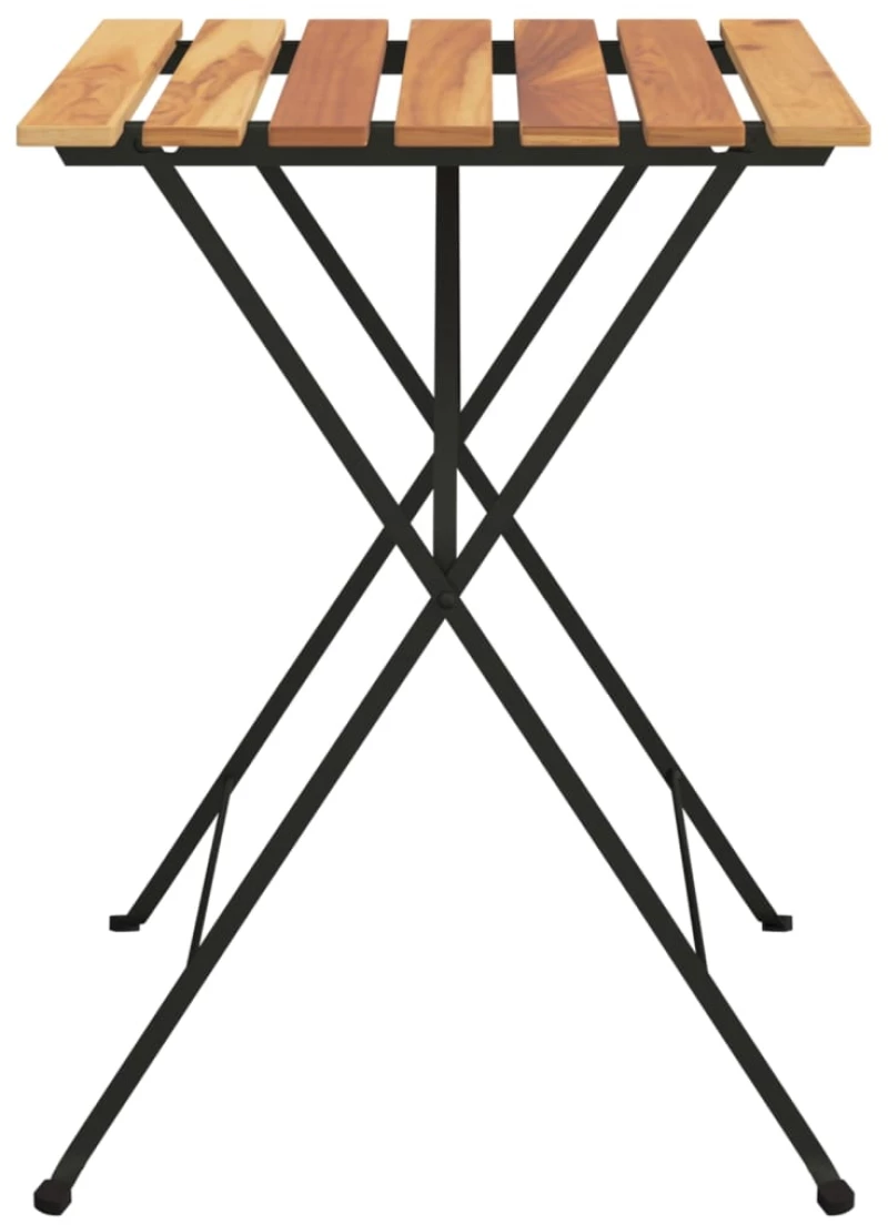 ΤΡΑΠΕΖΙ BISTRO ΠΤΥΣΣΟΜ. 55X54X71 ΕΚ. ΜΑΣΙΦ ΞΥΛΟ TEAK & ΑΤΣΑΛΙ 319978