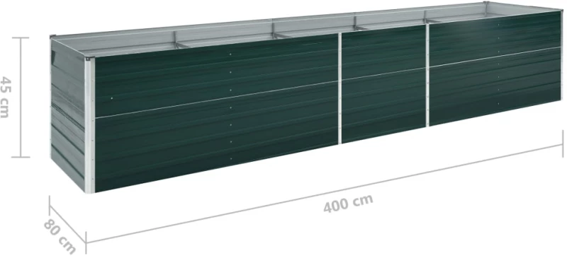 ΖΑΡΝΤΙΝΙΕΡΑ ΥΠΕΡΥΨΩΜΕΝΗ ΠΡΑΣΙΝΗ 400X80X45 ΕΚ. ΓΑΛΒΑΝ. ΧΑΛΥΒΑΣ 47057