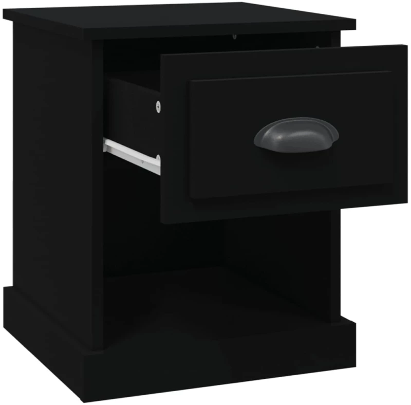 ΚΟΜΟΔΙΝΑ 2 ΤΕΜ. ΜΑΥΡΑ 39 X 39 X 47,5 ΕΚ. ΑΠΟ ΕΠΕΞΕΡΓΑΣΜΕΝΟ ΞΥΛΟ 816131
