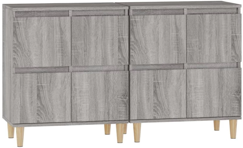 ΝΤΟΥΛΑΠΙ 2 ΤΕΜ. ΓΚΡΙ SONOMA 60X35X70 ΕΚ. ΑΠΟ ΕΠΕΞΕΡΓΑΣΜΕΝΟ ΞΥΛΟ 3185757