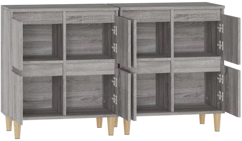 ΝΤΟΥΛΑΠΙ 2 ΤΕΜ. ΓΚΡΙ SONOMA 60X35X70 ΕΚ. ΑΠΟ ΕΠΕΞΕΡΓΑΣΜΕΝΟ ΞΥΛΟ 3185757