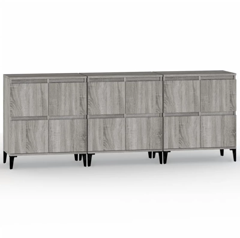 ΝΤΟΥΛΑΠΙ 3 ΤΕΜ. ΓΚΡΙ SONOMA 60X35X70 ΕΚ. ΑΠΟ ΕΠΕΞΕΡΓΑΣΜΕΝΟ ΞΥΛΟ 3185781