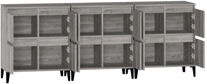 ΝΤΟΥΛΑΠΙ 3 ΤΕΜ. ΓΚΡΙ SONOMA 60X35X70 ΕΚ. ΑΠΟ ΕΠΕΞΕΡΓΑΣΜΕΝΟ ΞΥΛΟ 3185781
