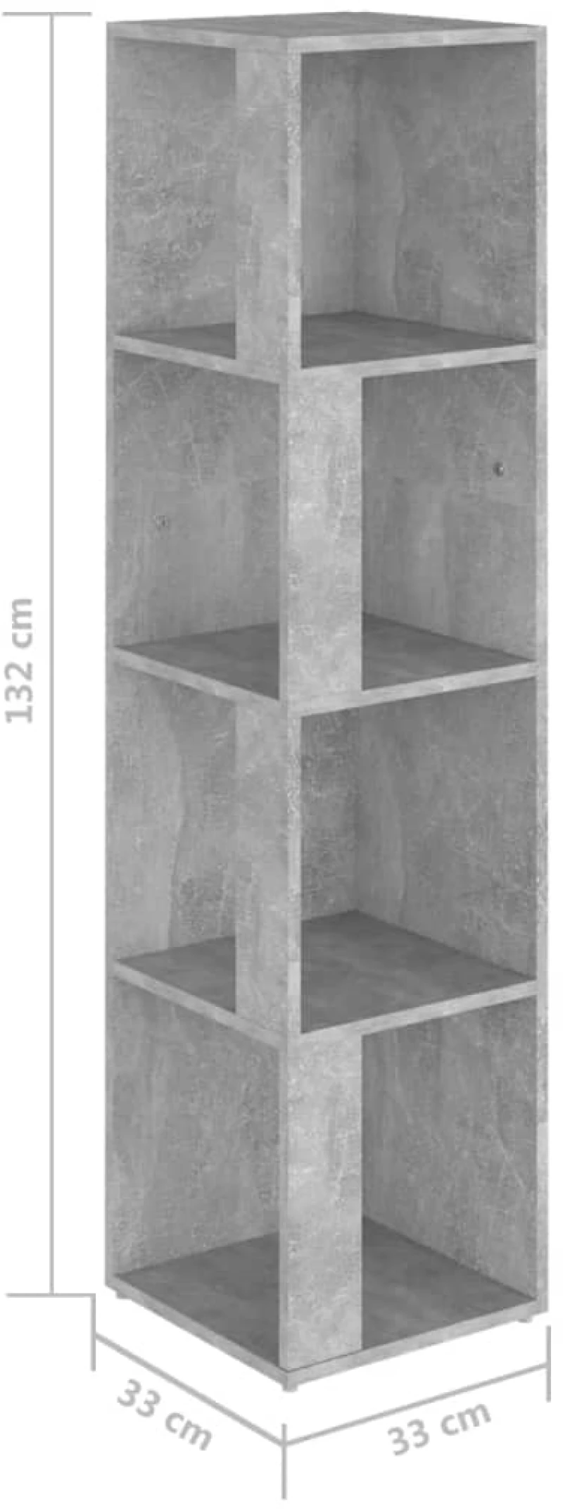 ΝΤΟΥΛΑΠΙ ΓΩΝΙΑ ΓΚΡΙ ΣΚΥΡ. 33 X 33 X 132 ΕΚ. ΑΠΟ ΜΟΡΙΟΣΑΝΙΔΑ 809039