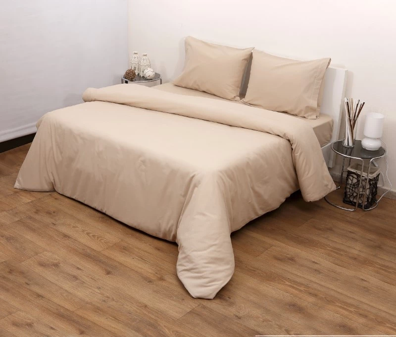 Σετ Παπλωματοθήκη Υπέρδιπλη 220x240 3100 Φανέλλα Μπεζ