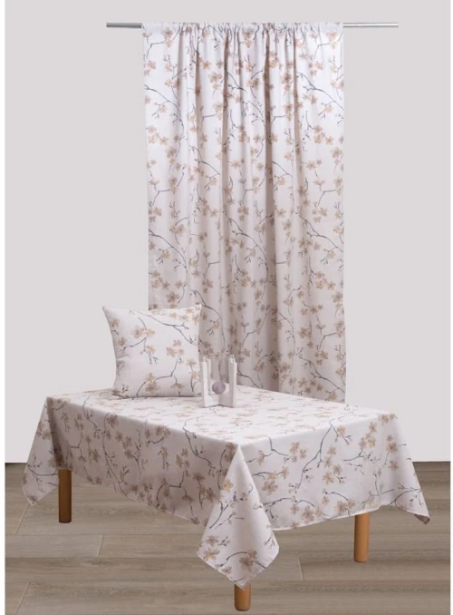 Τραπεζομάντηλο 140x140 Ρούμπι Μπεζ