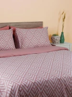 Σετ Σεντόνια Cotton Feelings 2036 Pink Μονό με λάστιχο(105x205+30)