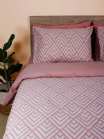 Σετ Σεντόνια Cotton Feelings 2036 Pink Μονό με λάστιχο(105x205+30)