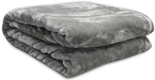 Κουβέρτα βελούδινη Iris Grey Υπέρδιπλη (220χ240)