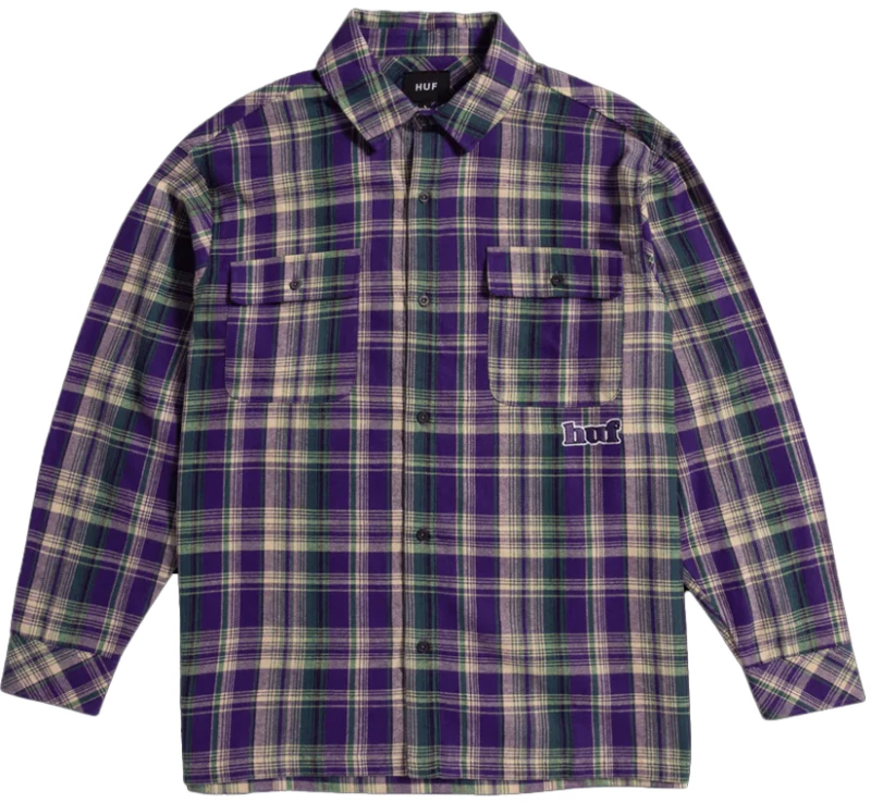 Πουκάμισο HUF Banks Flannel Purple