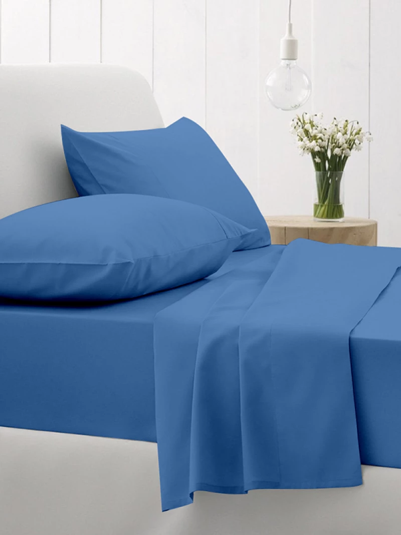 Σεντόνι Cotton Feelings φλατ 104 Blue 165x270