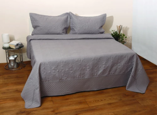 Σετ Κουβερτώριο Υπέρδιπλο 220x240 Olivia Grey