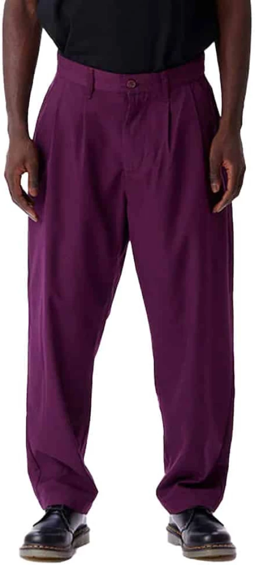 Παντελόνι Obey Fubar Pleated Beetroot