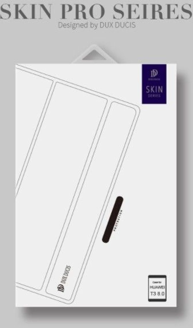 Θήκη DUXDUCIS SKINPRO SMART Folio για HUAWEI MEDIAPAD M3 Lite 8.0 - ΜΑΥΡΟ ΓΚΡΙ