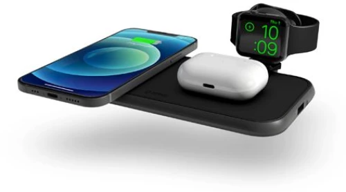 Zens Ασύρματος Qi Φορτιστής Αλουμινίου + Watch (incl. Watch Cable) + USB - 45W - ΜΑΥΡΟ - ZE-ZEDC14B-00