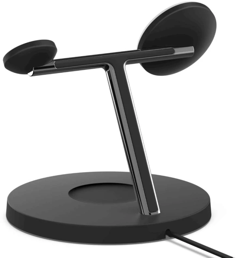 Belkin WIZ017vfBK 3-in-1 Wireless Charger with MagSafe Black V2Μαύρο