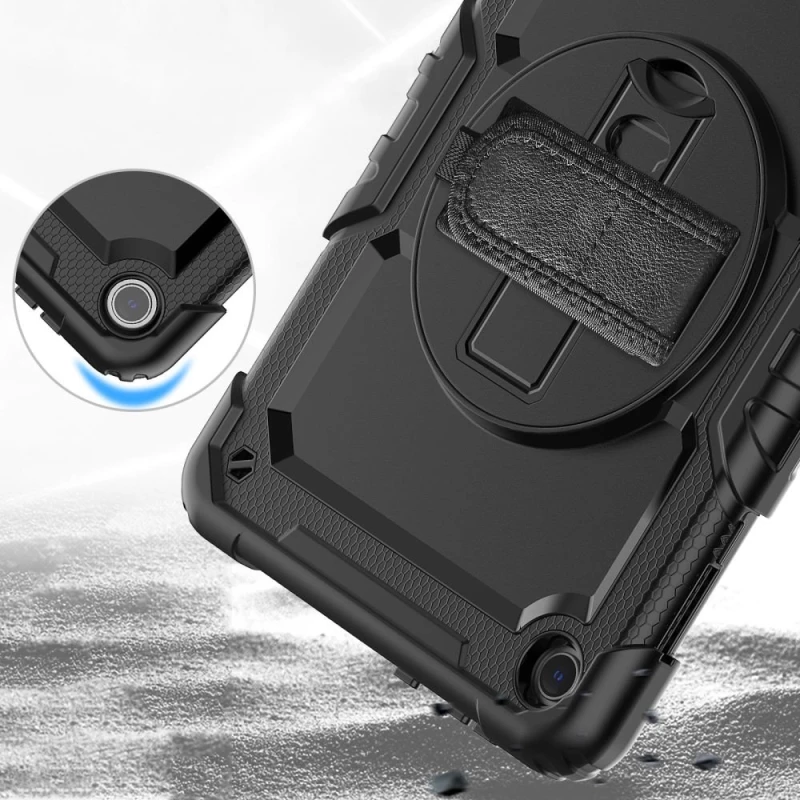 Θήκη TECH PROTECT SOLID360 με περιστρεφόμενη βάση, ιμάντα χειρός, ιμάντα ώμου για LENOVO TAB M10 10.1 3RD GEN 2022 TB-328FU/TB-328XU - ΜΑΥΡΟ