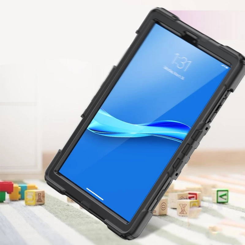 Θήκη TECH PROTECT SOLID360 με περιστρεφόμενη βάση, ιμάντα χειρός, ιμάντα ώμου για LENOVO TAB M10 10.1 3RD GEN 2022 TB-328FU/TB-328XU - ΜΑΥΡΟ