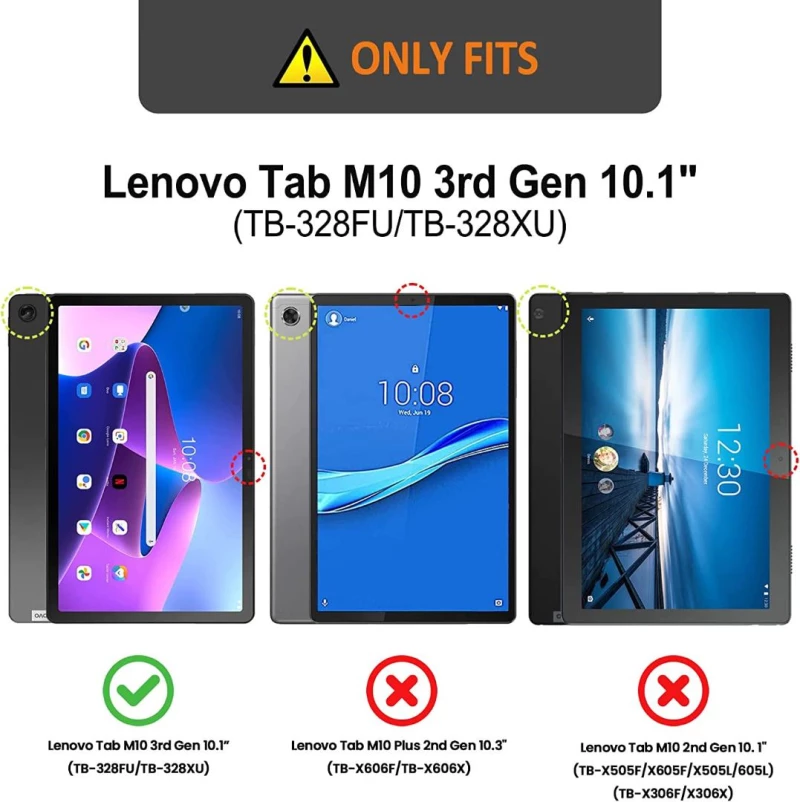 Θήκη TECH PROTECT SOLID360 με περιστρεφόμενη βάση, ιμάντα χειρός, ιμάντα ώμου για LENOVO TAB M10 10.1 3RD GEN 2022 TB-328FU/TB-328XU - ΜΑΥΡΟ