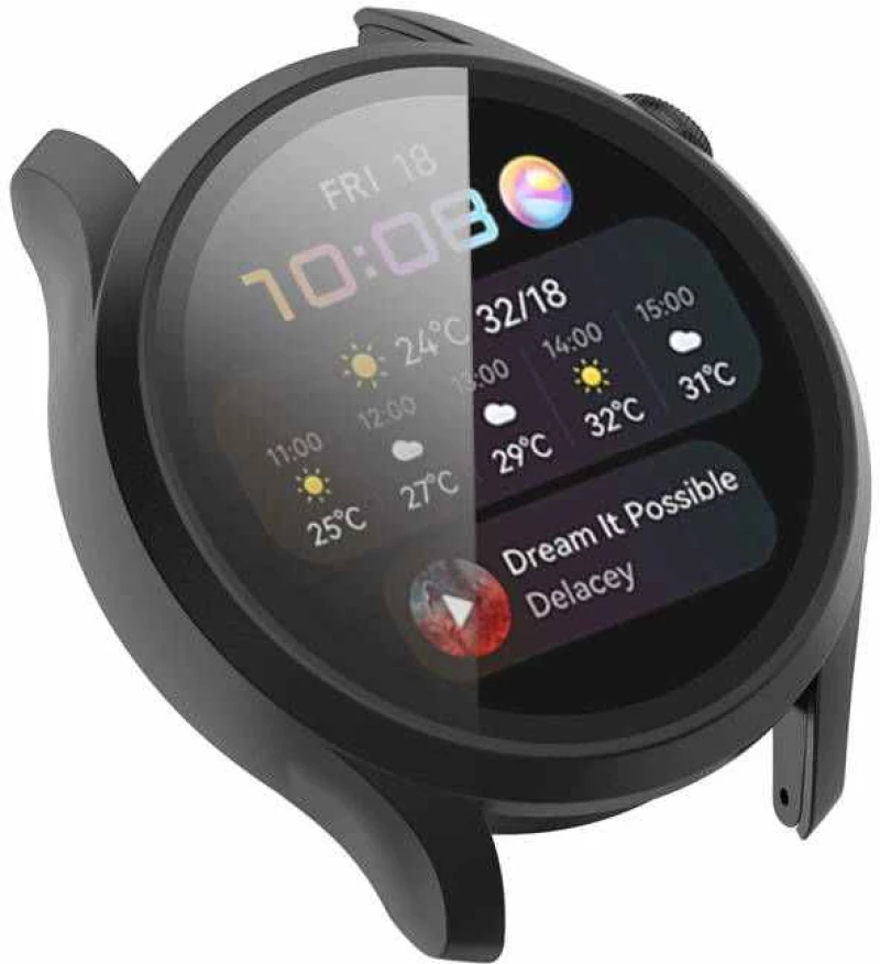 Θήκη Tech Protect DEFENSE Frame με προστασία οθόνης για Huawei Watch GT 2 42mm - ΔΙΑΦΑΝΟ