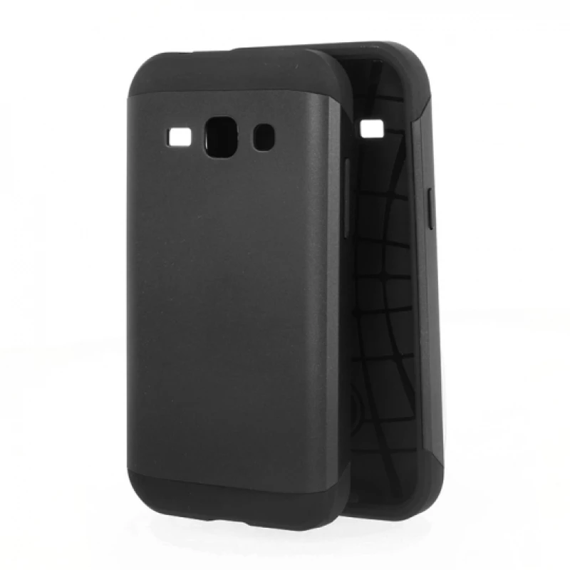 Θήκη TECH PROTECT ΗΥΒRID για Samsung Galaxy J1 - ΧΡΥΣΟ ΓΚΡΙ ΜΑΥΡΟ-ΜΑΥΡΟ