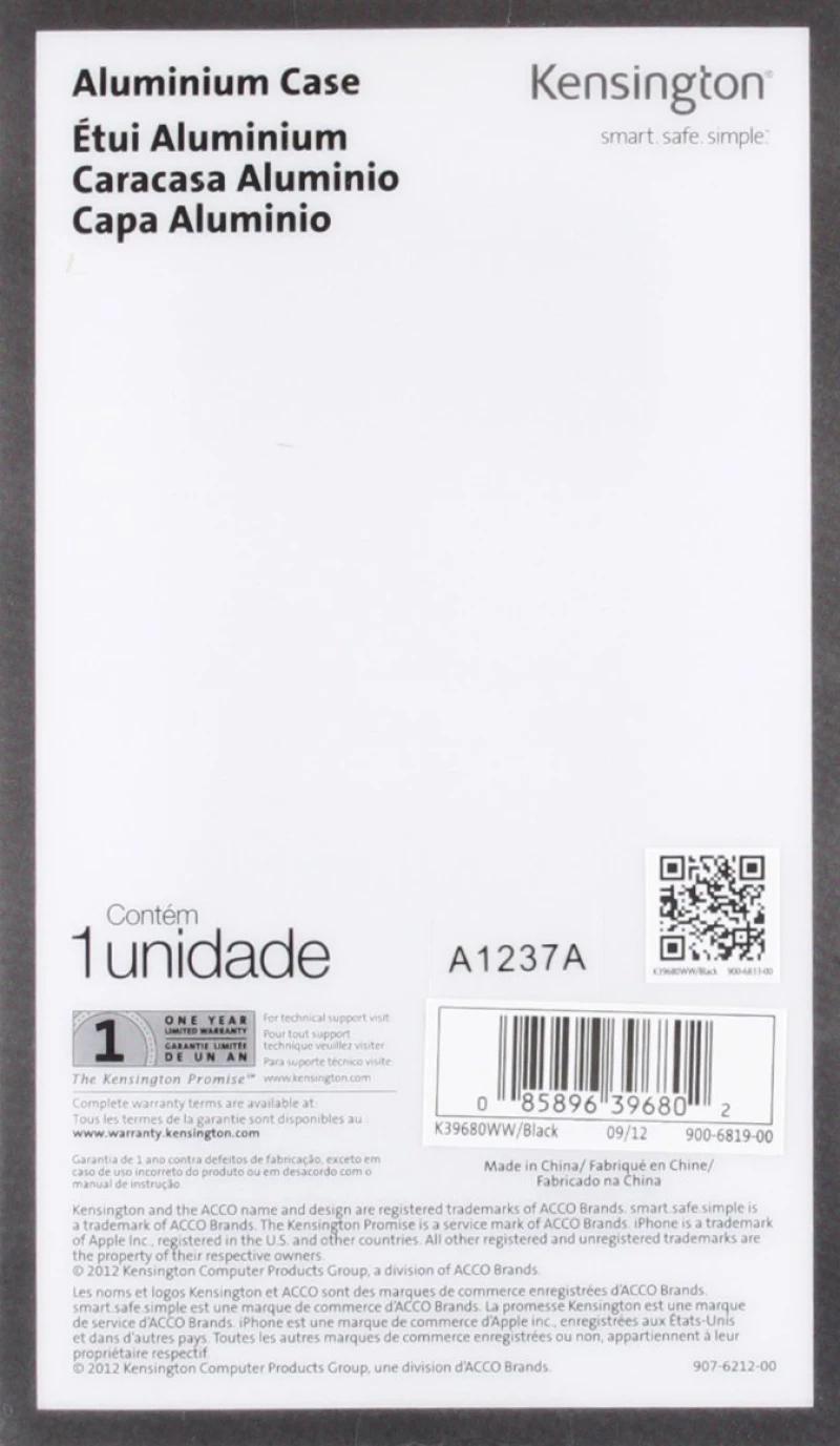 Θήκη Kensington Aluminium Finish για iPhone 5 5s SE - ΓΚΡΙ - K39681WWGREY