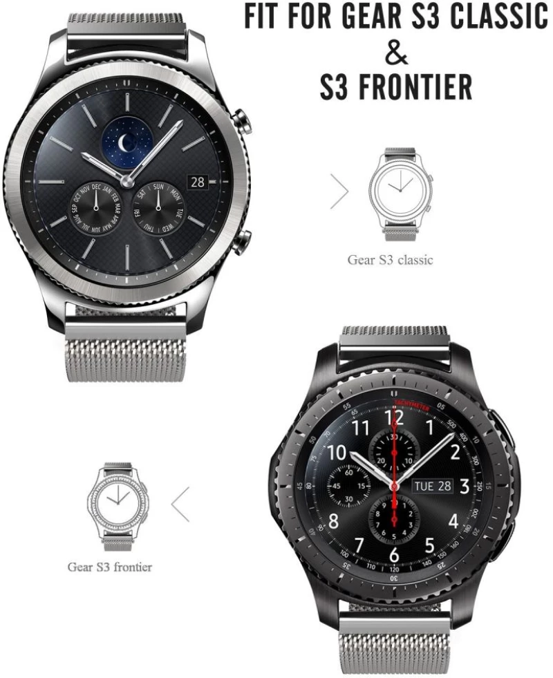 Tech Protect MILANESEBAND λουράκι για NEW Samsung galaxy smartwatch 2018 42MM - ΑΣΗΜΙ