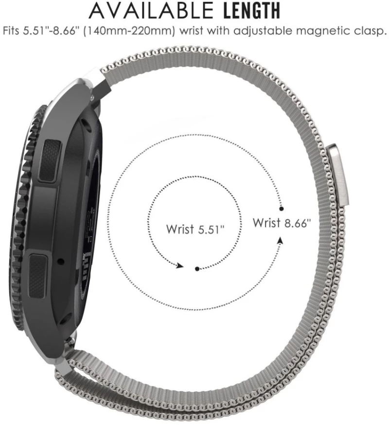 Tech Protect MILANESEBAND λουράκι για NEW Samsung galaxy smartwatch 2018 42MM - ΑΣΗΜΙ