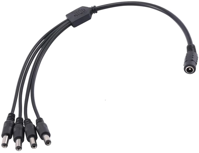 FOLKSAFE splitter DC1F4M  1 θηλυκό σε 4 αρσενικά  5.5x2.1mm  4τμχ