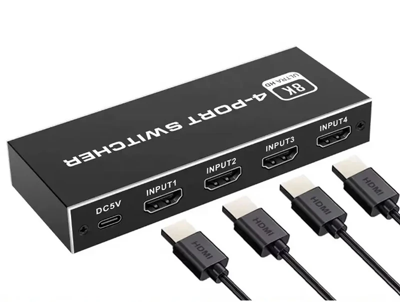 HDMI switch CAB-H149  4-in σε 1-out  4K/120Hz  8K/60Hz  μαύρο